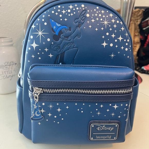 Loungefly Blue Fantasia Sorcerer Mickey Backpack main image 4